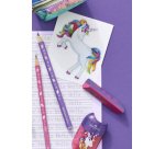 FABER-CASTELL Kit d'écriture Licorne Jumbo, 3 pièces, violet