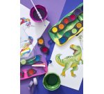 FABER-CASTELL Boîte de peinture CONNECTOR Dino, 12 couleurs