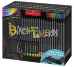 FABER-CASTELL Crayon de couleur Black Edition, étui-rouleau