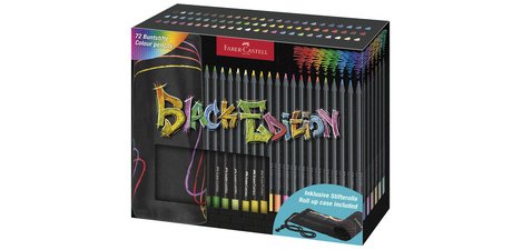FABER-CASTELL Colored Pencil Black Edition, Roll-up Case
