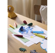 FABER-CASTELL Craie de cire Doigt, étui en carton de 6