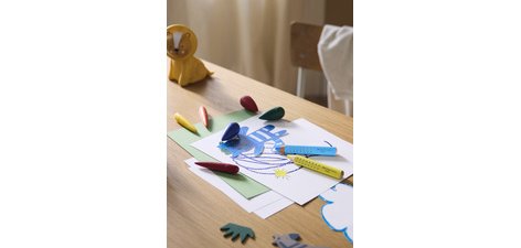 FABER-CASTELL Craie de cire Doigt, étui en carton de 6