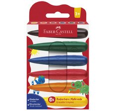 FABER-CASTELL Craie de cire Doigt, étui en carton de 6