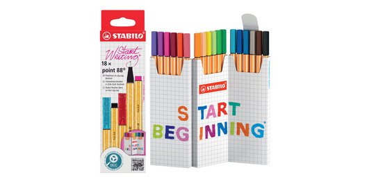 STABILO point 88 fineliner, couleurs assorties, deskset de 18 pièces