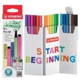 Feutre Pen 68, set zigzag de 18 pièces