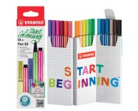 Feutre Pen 68, set zigzag de 18 pièces
