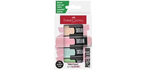 FABER-CASTELL Mini-surligneur TXTLNR Pastel, étui de 4