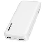 Powerbank 20.000 mAh, 2x USB-A, 1x USB-C, blanc
