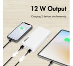 Powerbank 20.000 mAh, 2x USB-A, 1x USB-C, blanc