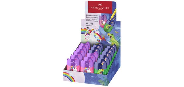 FABER-CASTELL Taille-crayon 'Dino/Licorne', en présentoir