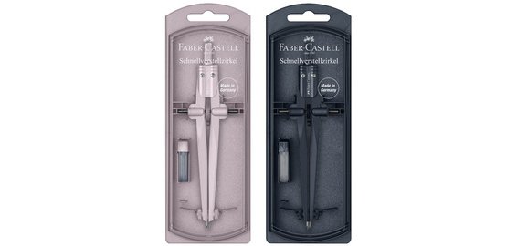 FABER-CASTELL Compas à réglage rapide STREAM 2025, assorti