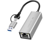 Adaptateur réseau Ethernet USB vers RJ45, gris