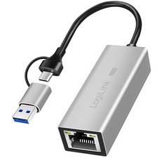 Adaptateur réseau Ethernet USB vers RJ45, gris