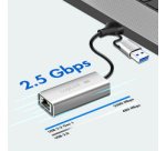 Adaptateur réseau Ethernet USB vers RJ45, gris