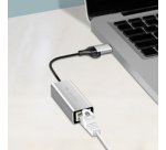 Adaptateur réseau Ethernet USB vers RJ45, gris