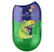 FABER-CASTELL Slijper 2 gaten 'Dino', groen/blauw
