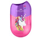FABER-CASTELL Taille-crayon 2 trous 'Licorne', rose/violet