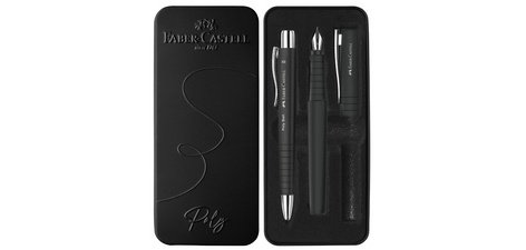 FABER-CASTELL Set de stylos POLY BALL/PEN, noir