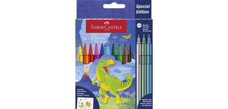 FABER-CASTELL Feutre Dino, étui en carton 18+6