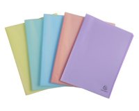 Protège-documents en polypropylène semi rigide Chromaline Pastel 40 vues - A4 - Couleurs assorties