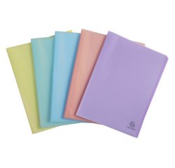 Protège-documents en polypropylène semi rigide Chromaline Pastel 40 vues - A4 - Couleurs assorties