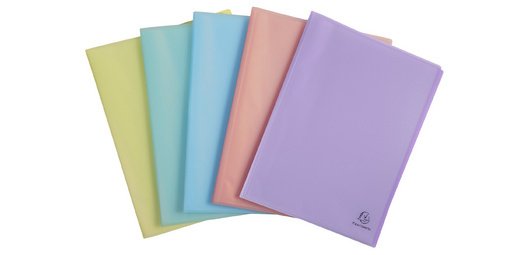 Protège-documents en polypropylène semi rigide Chromaline Pastel 60 vues - A4 - Couleurs assorties