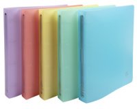 Classeur 4 anneaux 30 mm polypropylène Chromaline Pastel - A4 Maxi - Couleurs assorties