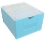 Boîte à fiches 'Flashbox', non équipé, bleu pastel
