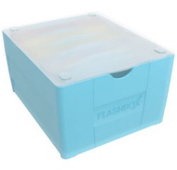 Boîte à fiches 'Flashbox', non équipé, bleu pastel