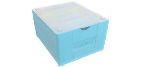 Boîte à fiches 'Flashbox', non équipé, bleu pastel