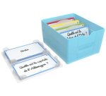 Boîte à fiches 'Flashbox', non équipé, bleu pastel