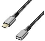 Rallonge USB 3.2 Gen1, boîtier alu, 2 m, noir/gris