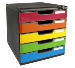 Module de classement Modulo Iderama 5 tiroirs fermables à clé - Arlequin brillant