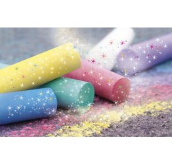 Craie de trottoir pailletée, seau de 20