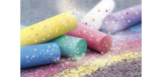 Craie de trottoir pailletée, seau de 20