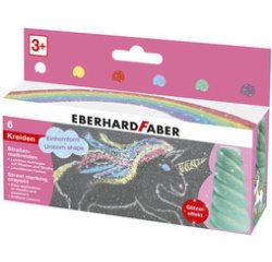 Craie de trottoir corne de licorne, étui de 6