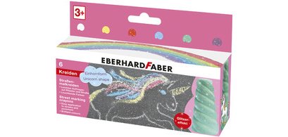 Craie de trottoir corne de licorne, étui de 6