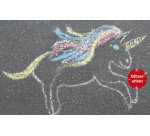 Craie de trottoir corne de licorne, étui de 6