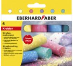 Craie de trottoir pailletée, étui carton de 6