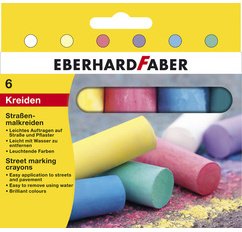 Craie de trottoir, étui en carton de 6