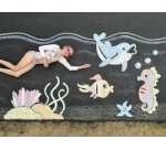 Craie de trottoir, étui en carton de 6