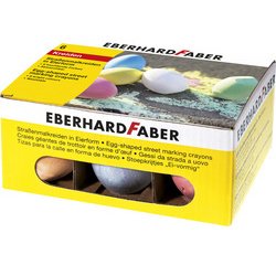 Craie de trottoir en forme d'oeuf, étui de 6