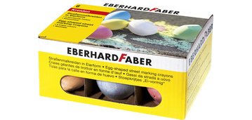 Craie de trottoir en forme d'oeuf, étui de 6