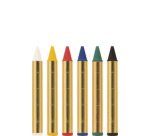 Crayon de maquillage, court, 6 couleurs