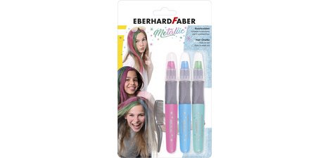 Set de craies pour cheveux Metallic, set de 3