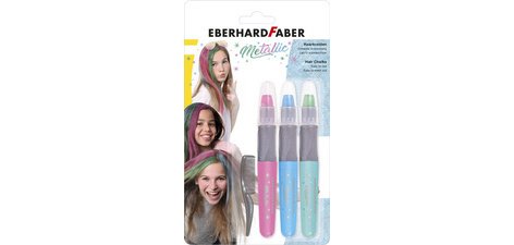 Set de craies pour cheveux Metallic, set de 3