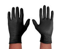 Gant en nitrile Black Protect, taille: M, noir - Boîte de 20 gants
