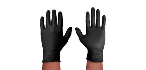 Gant en nitrile Black Protect, taille: L, noir - Boîte de 20 gants