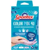 Gant en nitrile Colormix, taille: M, assorti - Boîte de 40 gants