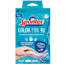 Handschoen van nitril Colormix, maat: M, assortiment